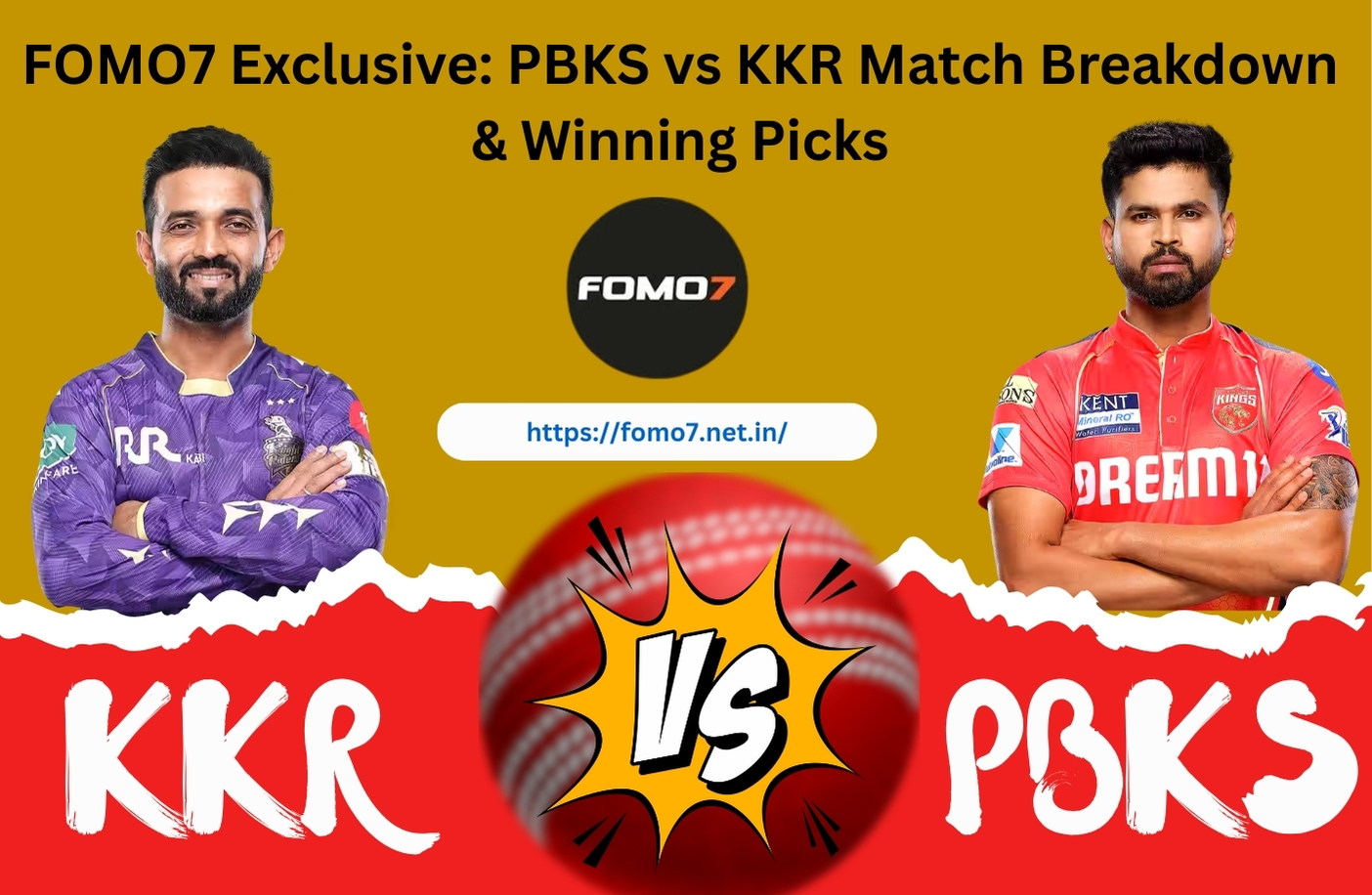 FOMO7 Prediction Showdown: PBKS vs KKR Head-to-Head Analysis    The IPL is heating up, and one of the | Findit RightNow