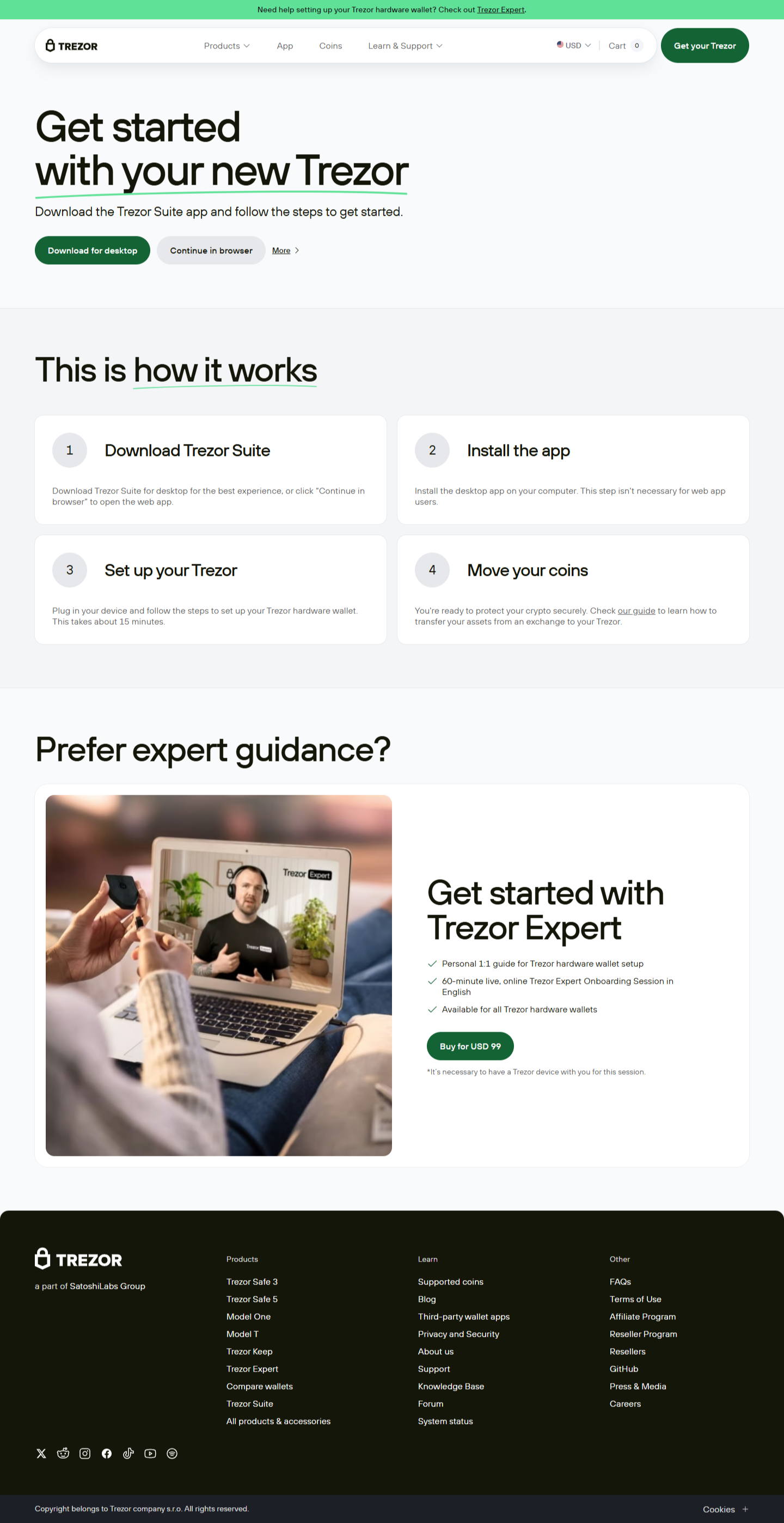 Trezor.io/Start® | Starting Up Your Device - Trezor®