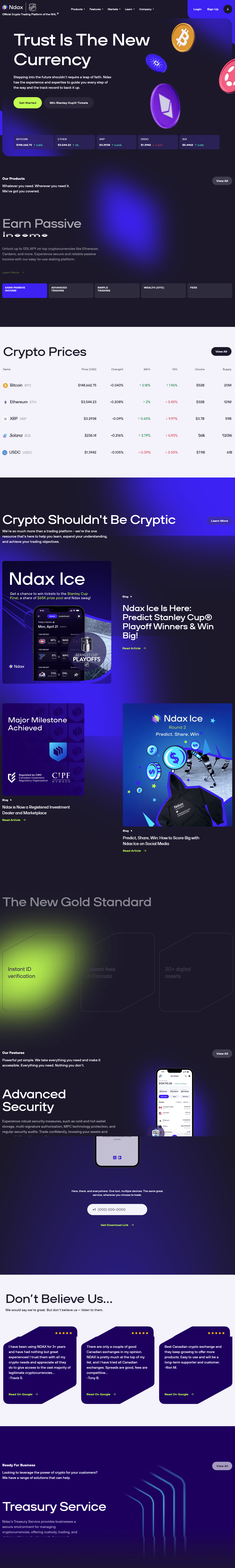 NDAX® | Login | Canada’s Most Secure Crypto Exchange