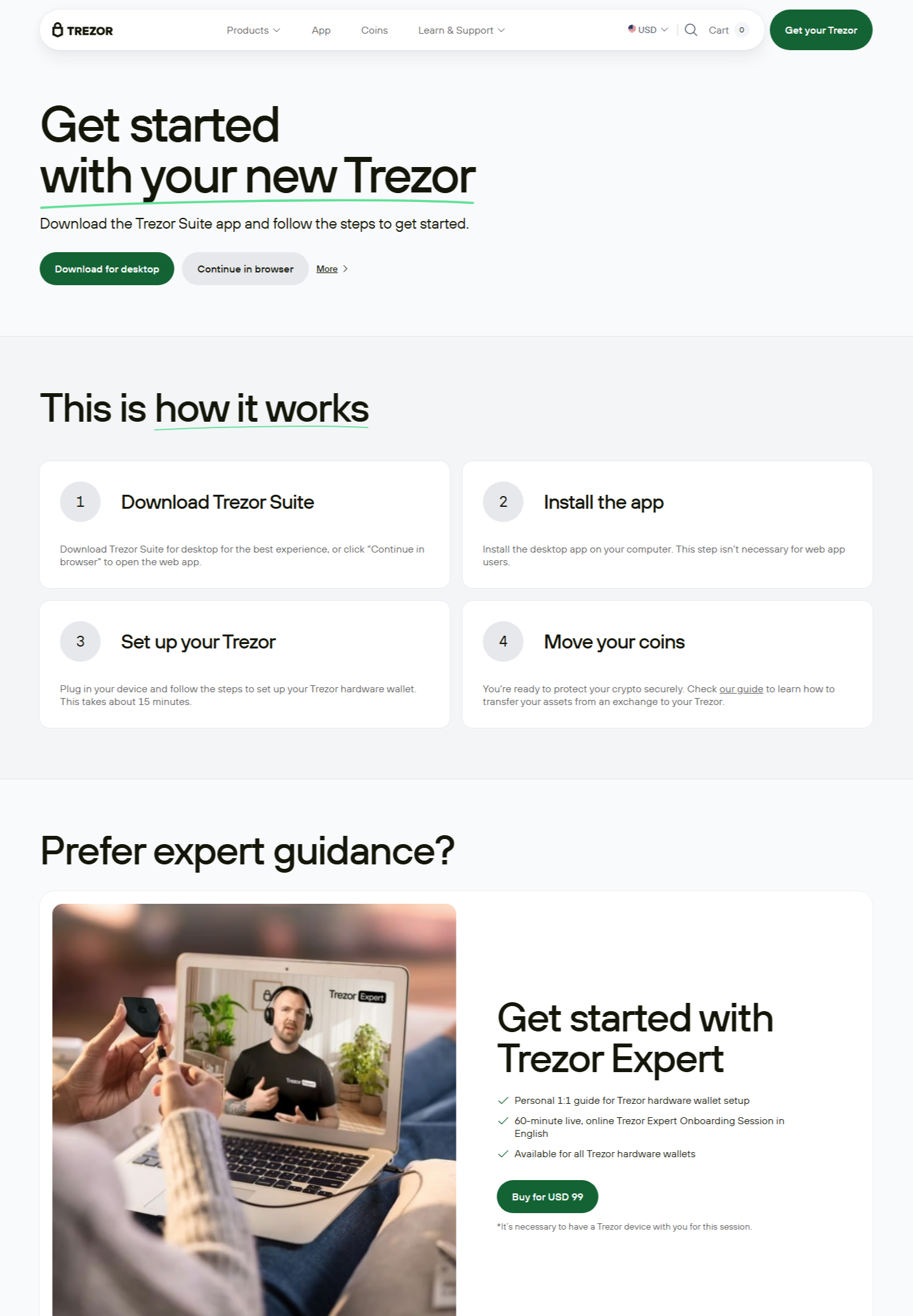 Trézor.io/Start® | Starting Up Your Device - Trézor®