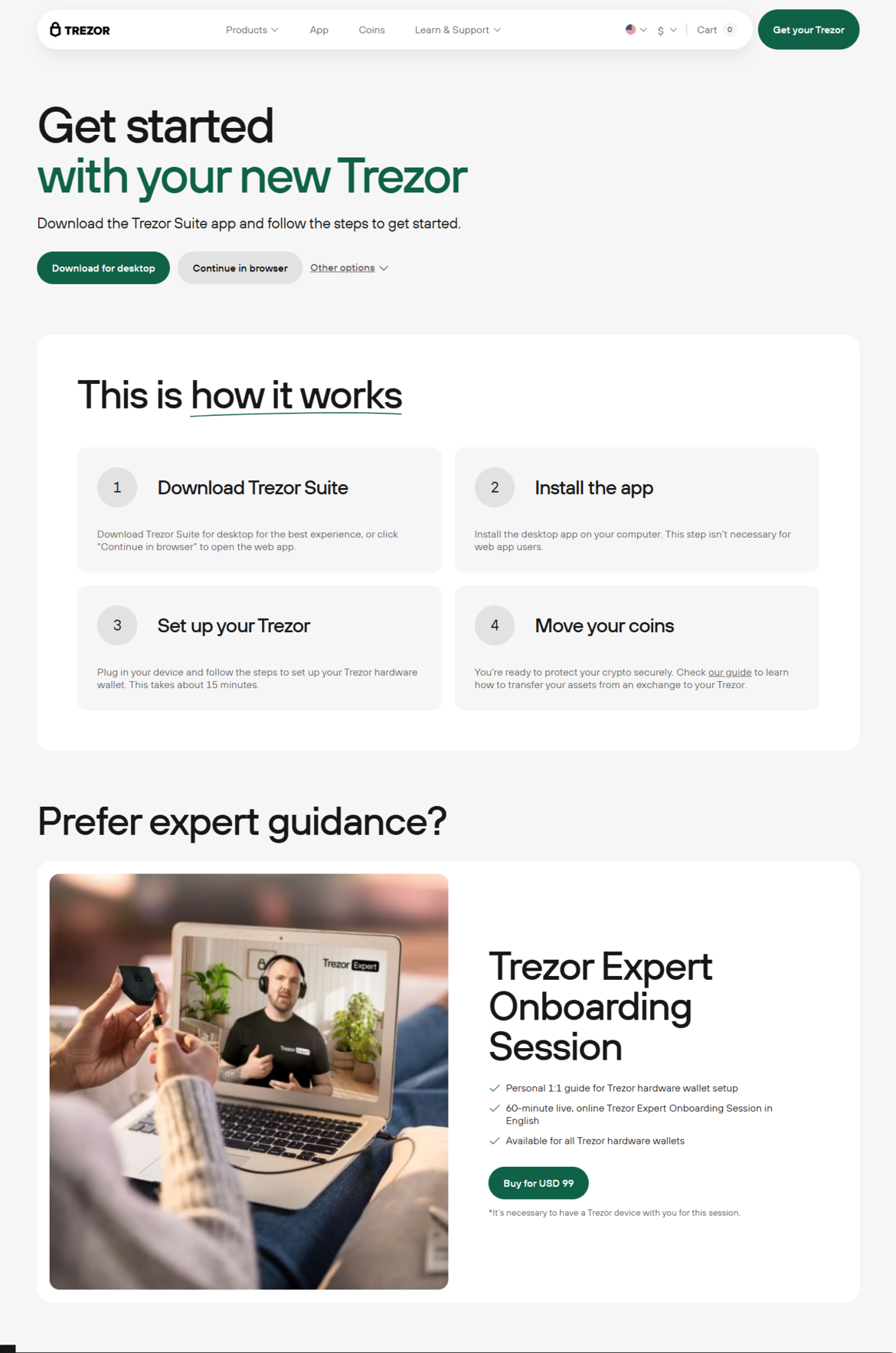 Trézor.io/Start® | Starting Up Your Device | Trézor®