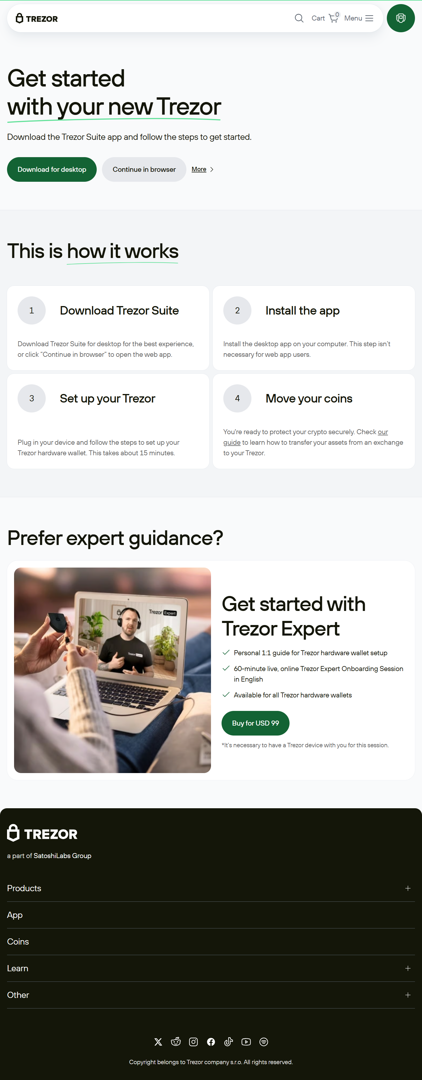 Trezor.io/Start® | Starting Up Your Device | Trézór®
