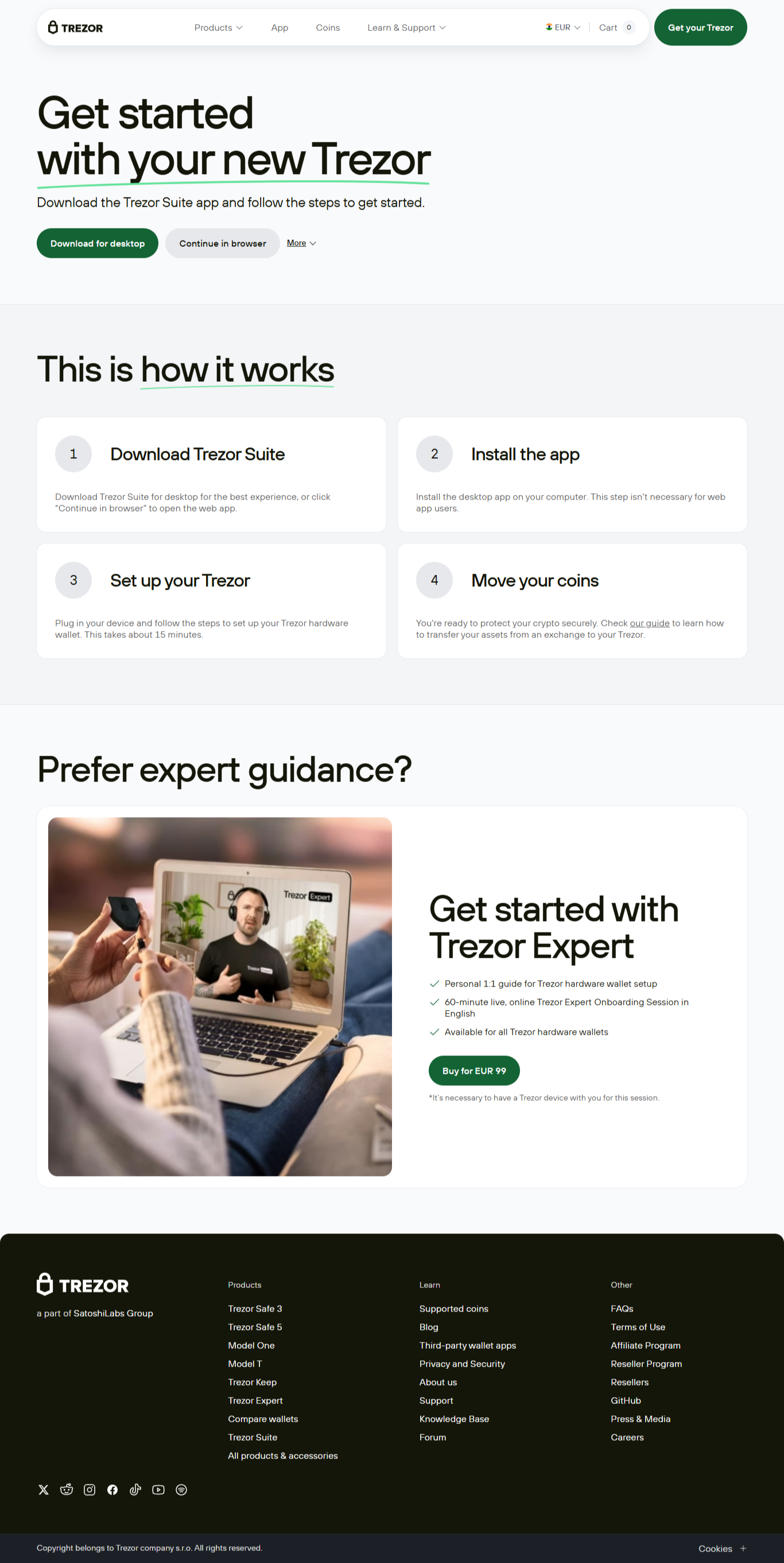 Trezor.io/Start® | Starting Up Your Device | Trézór®