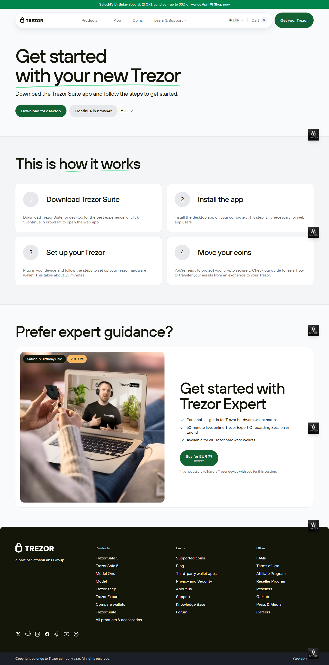 Trezor.io/Start® | Starting Up Your Device - Tŕezor®
