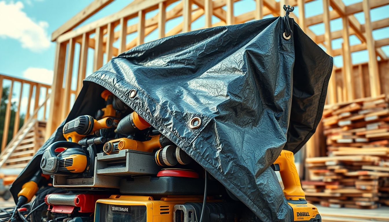 Tarpaulins are Used for Protecting Construction Site Tools - Trend Burst