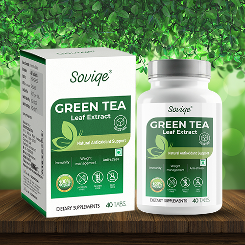 Soviqe - Soviqe_Green Tea Effervescent Tablets | 100% Natural | Sugar-Free | Metabolism & Weight Management | 40 tablets Best Green Tea For Men & Women