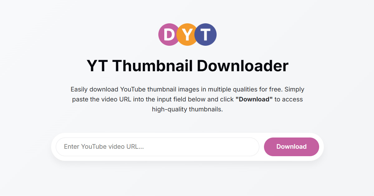 Youtube Thumbnail Download 4K, HD,1080p | free extractor tools