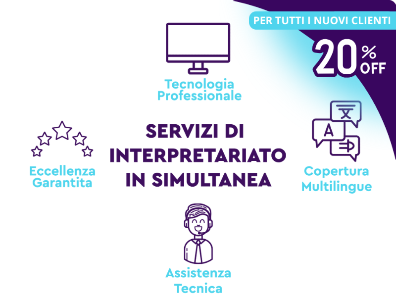 Servizi professionali di interpretariato simultaneo e di trattativa
