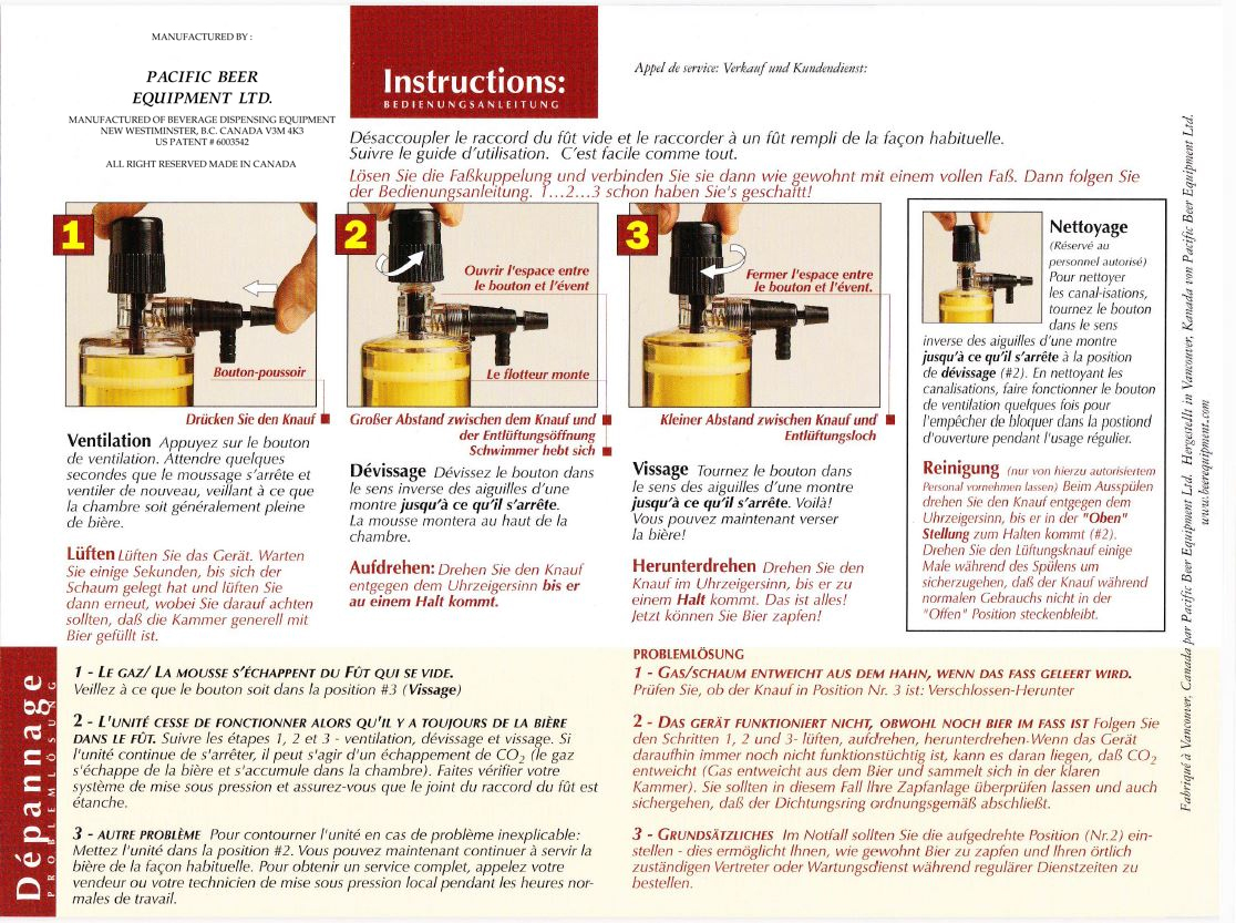 DFC9500 Instructions | Beer Fob