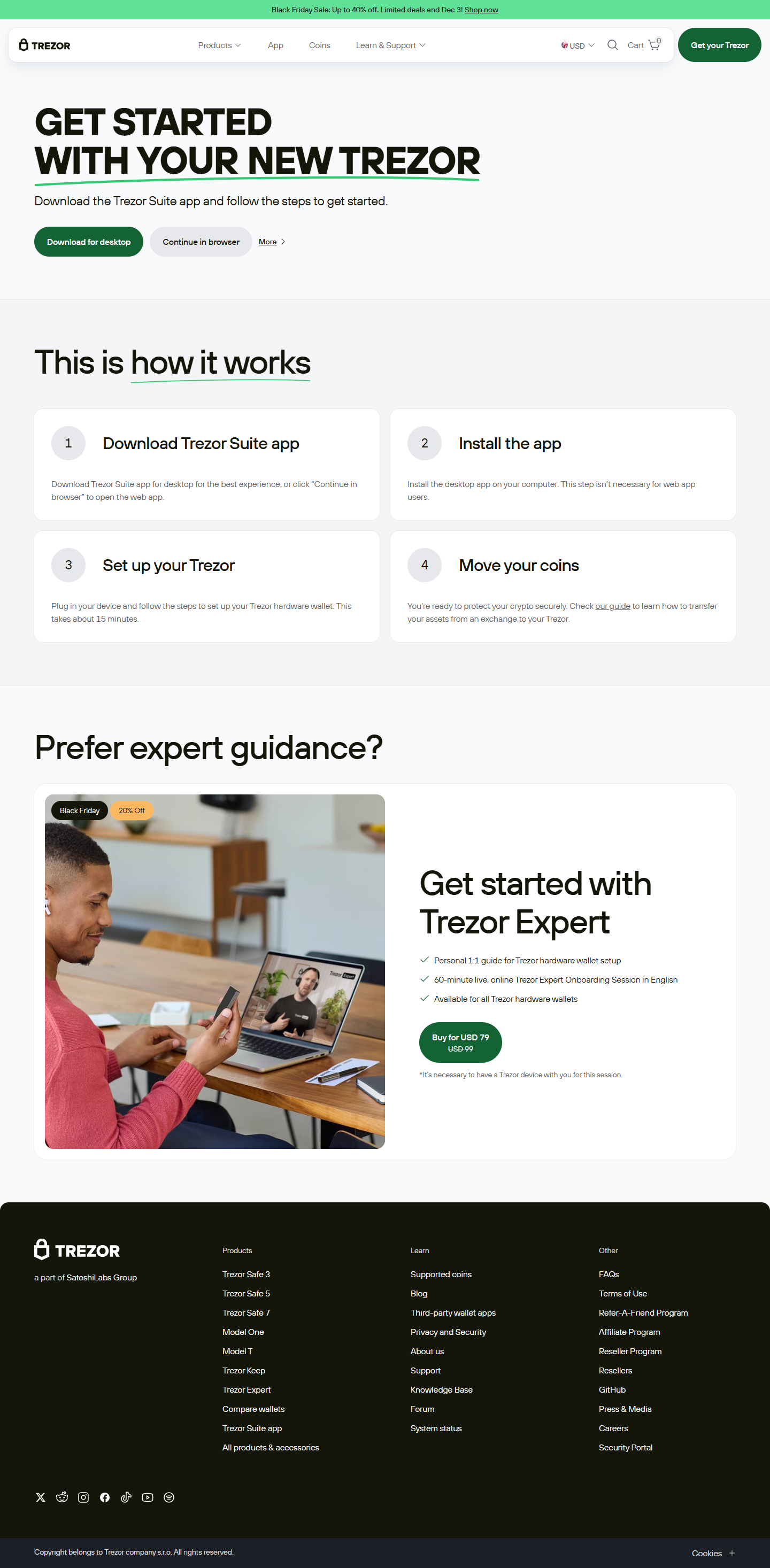Trezor.io/Start® — Starting Up Your Device | Trezor.io/start