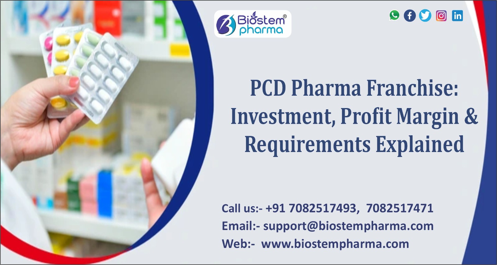 PCD Pharma Franchise: Investment, Profit Margin & Requirements | Biostem Pharma