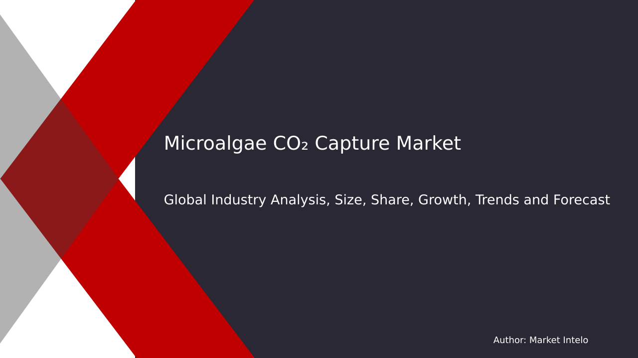 Microalgae CO₂ Capture Market Research Report 2033