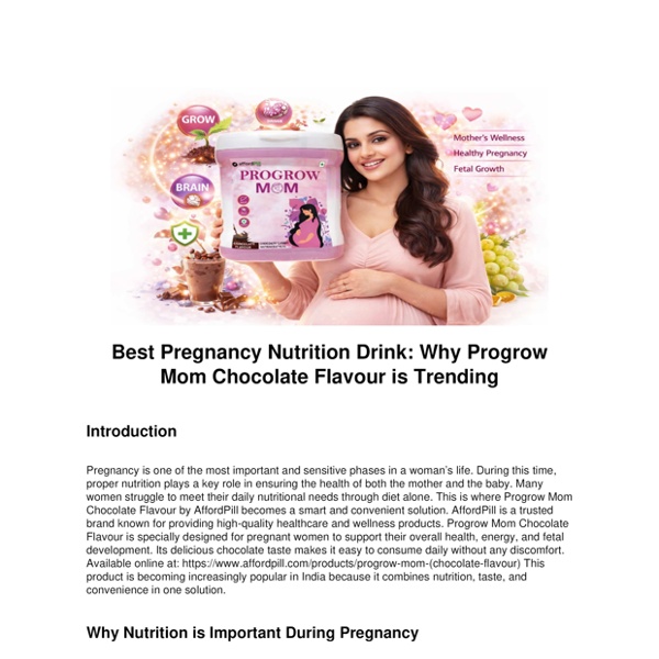 Progrow Mom Chocolate Flavour | Pearltrees