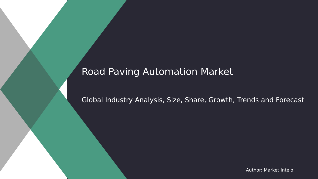 Road Paving Automation Market Research Report 2033