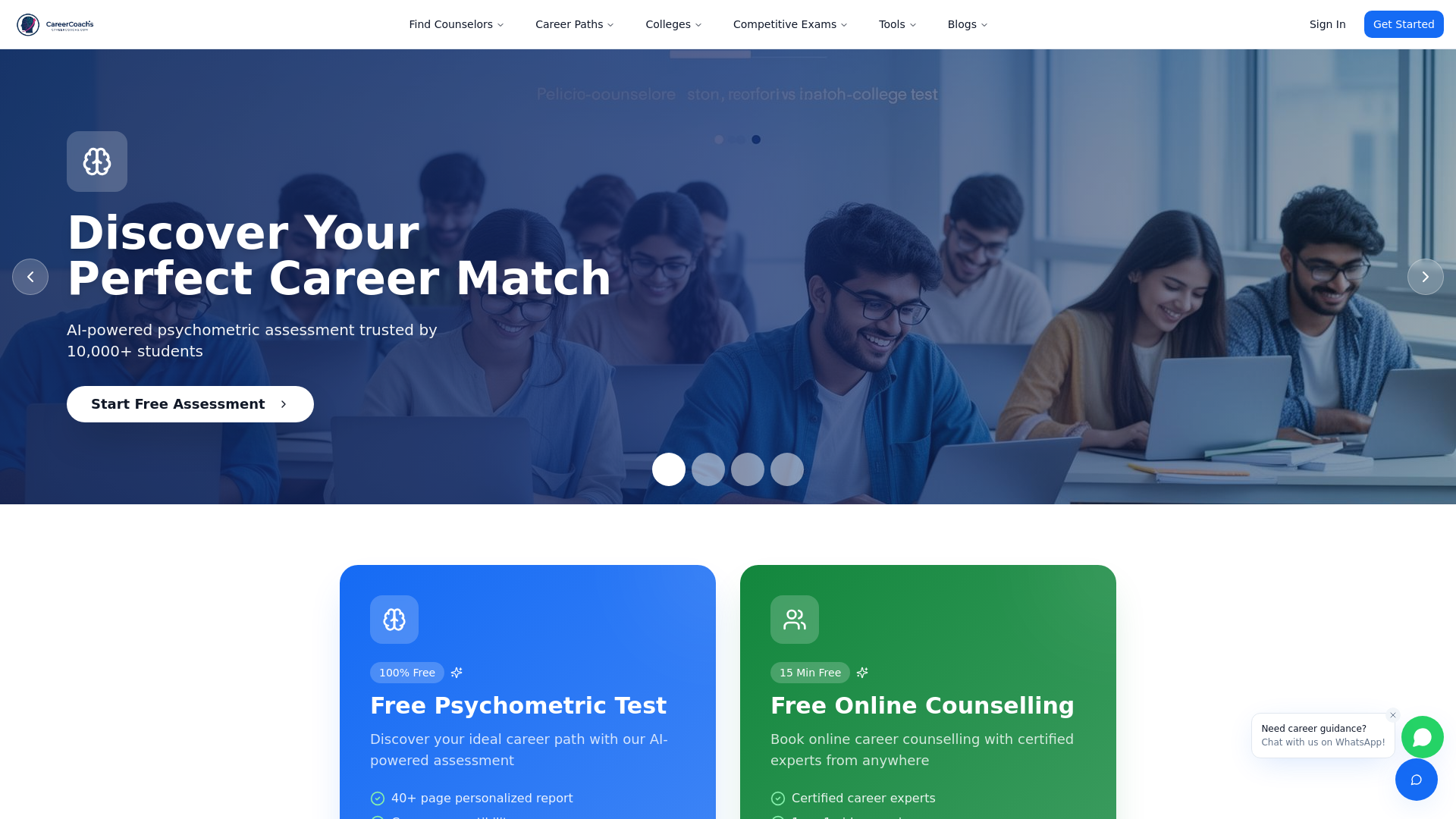 CareerCoachs - AI Career Counselling India