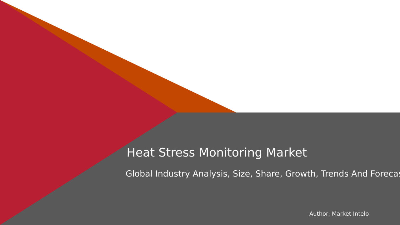 Heat Stress Monitoring Market Research Report 2033