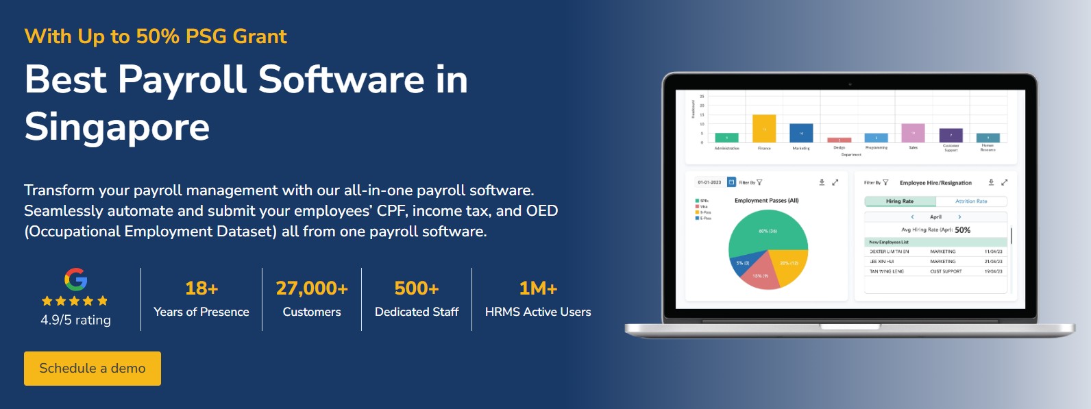 Best Payroll Software in Singapore | Up to 50% PSG Grant